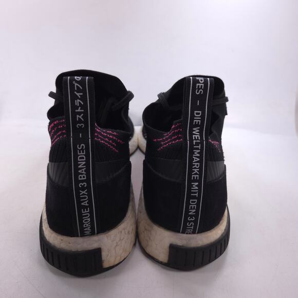 Adidas NMD Racer Primeknit Athletic Running Shoe Mens Size 13 CQ2441 Black White - Picture 3 of 9